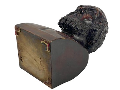 Lot 41 - A 19th century carved mahogany bust of Homer.