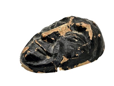 Lot 46 - A 20th century painted plaster wall mask.