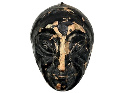 Lot 46 - A 20th century painted plaster wall mask.