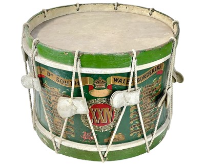 Lot 567 - A 1st Battalion South Wales Borderes regimental drum.