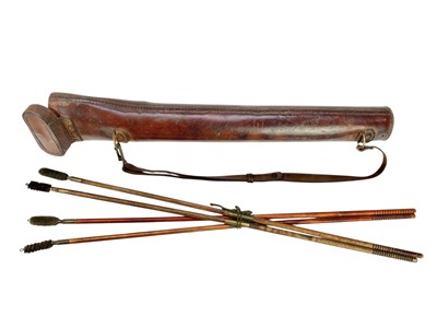 Lot 594 - A leather shotgun case.