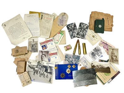 Lot 574 - A collection of military and other ephemera.