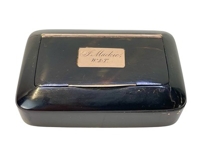 Lot 72 - A late Georgian tortoiseshell snuff box.