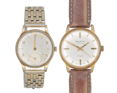 Lot 1089 - OMEGA - A 1940's 9ct gentleman's manual wind wristwatch.
