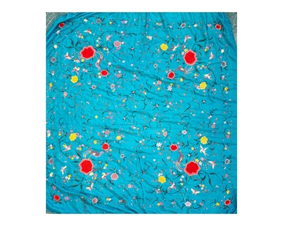 Lot 744 - A late 19th/early 20th century Chinese shawl.