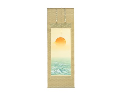 Lot 729 - A Japanese scroll painting.