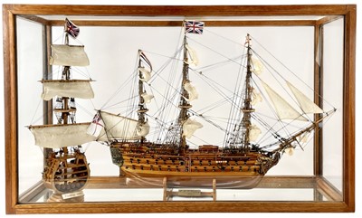 Lot 2 - A wood model of HMS Victory.