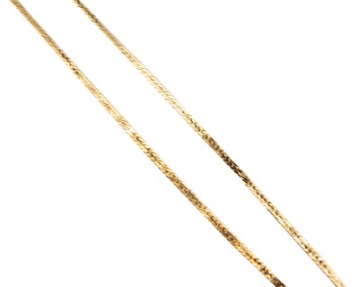 Lot 14 - A high-purity yellow gold herringbone chain.