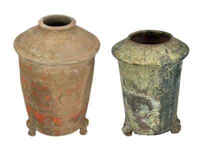 Lot 728 - Two Chinese pottery granary jars.