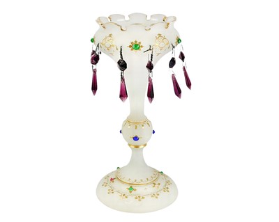 Lot 249 - An opaque glass lustre.