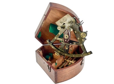 Lot 503 - A Troughton & Simms brass and lacquered sextant.