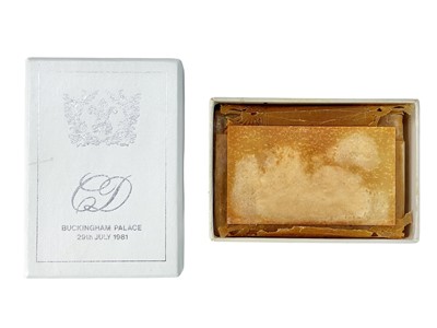 Lot 197 - A slice of wedding cake from the Royal Wedding, 29th July 1981.