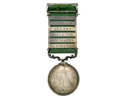 Lot 529 - Dartmoor Autumn manœuvres silver Medal 1873, by Upton & Hussey, 22 St. James’s Street.