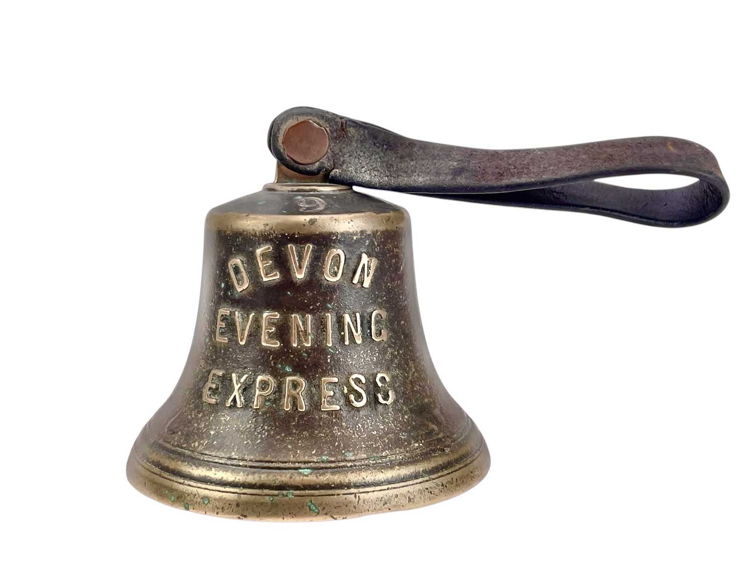 Lot 10 - A rare Devon Evening Express handbell.