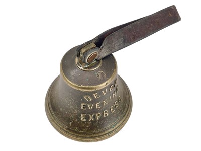 Lot 10 - A rare Devon Evening Express handbell.