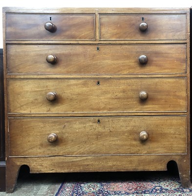 Lot 3090 - A 19th century mahogany chest of two short and...