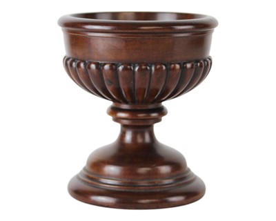Lot 160 - A Georgian turned and fluted treen goblet.