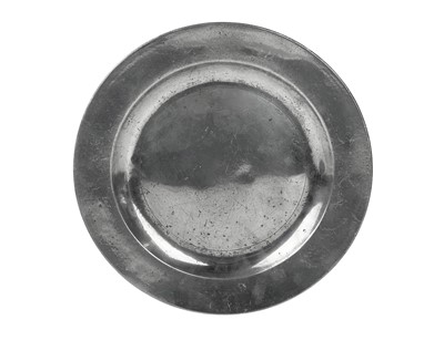 Lot 138 - Two rare Devon pewter plates, Totnes and Exeter.