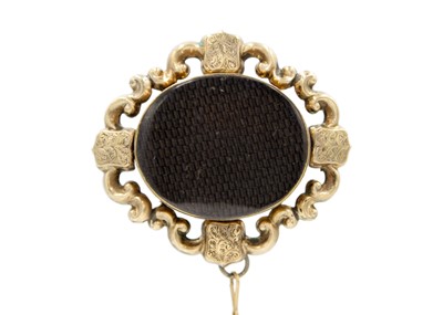Lot 2 - A Victorian high-purity gold locket brooch.