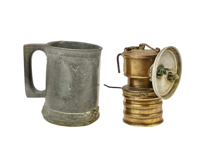 Lot 157 - A Victorian Dartmoor Prison Officer's pewter mess mug.