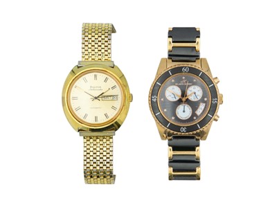 Lot 1071 - BULOVA - An Ambassador gold-plated gentleman's automatic wristwatch.