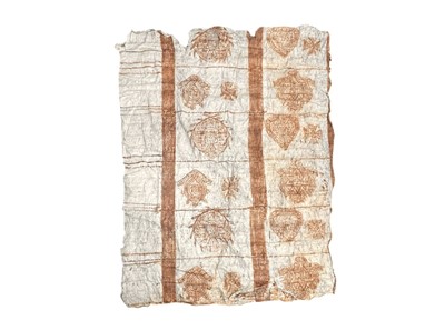 Lot 129 - A large Tongan Tapa bark cloth.