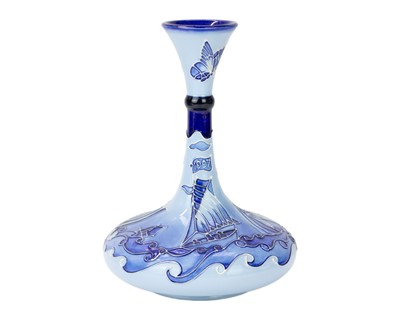 Lot 267 - A Moorcroft 'Florian Yacht' pattern centenary vase.