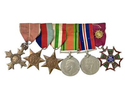 Lot 533 - A WWII OBE Group of 6 medals.