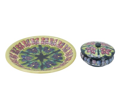 Lot 252 - Two pieces of Moorcroft in the 'Violet' pattern.