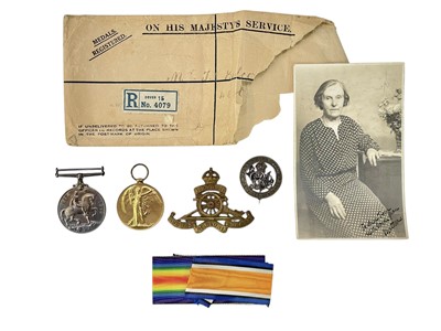 Lot 557 - A WWI pair awarded to 292060 Thomas Kilcoyne R A.