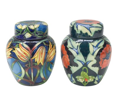 Lot 254 - Two Moorcroft pottery ginger jars.