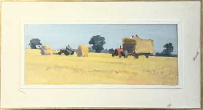 Lot 1094 - John HARVEY Harvesting near Ipswich Oil on...