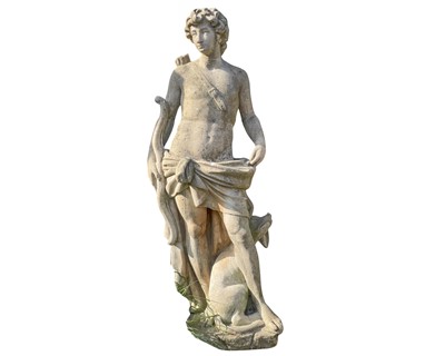 Lot 112 - A reconstituted stone classical style garden sculpture.