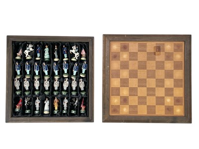 Lot 9 - An American Civil War themed chess set.