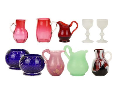 Lot 263 - A pair of late 19th century Stevens and Williams bubble glass vases.