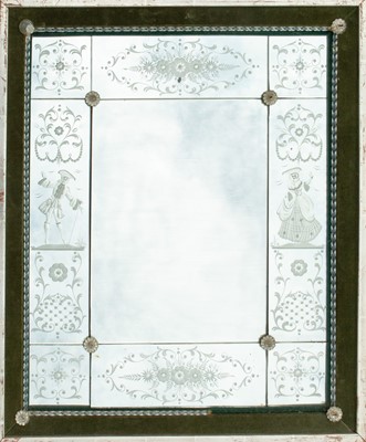 Lot 493 - A Venetian wall mirror.