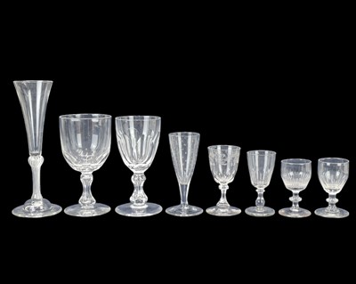Lot 285 - A collection of eight 19th century and later glasses.
