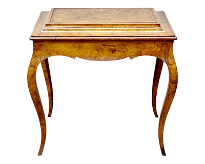 Lot 435 - A Victorian burr walnut and crossbanded jardiniere.