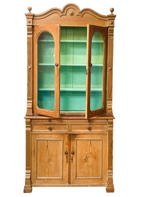 Lot 412 - A 19th century continental pine cabinet.
