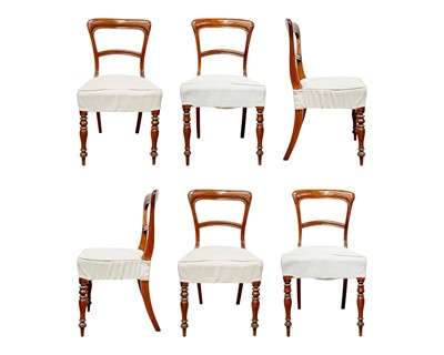 Lot 431 - A set of six Victorian mahogany dining chairs