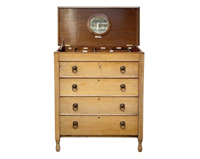 Lot 448 - An oak patent 'Handychest'.