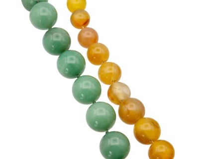 Lot 59 - A selection of two bead necklaces.