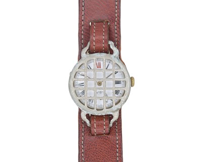 Lot 1101 - ROLEX - A WWI officers trench silver cased manual wind wristwatch.