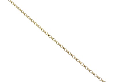 Lot 23 - A 9k belcher link 22" necklace.