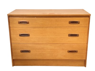 Lot 416 - A Danish teak mid-century chest.