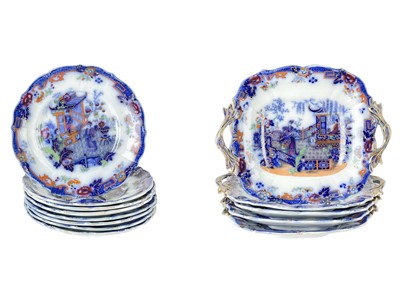 Lot 337 - Prattware transfer printed plates and dishes.