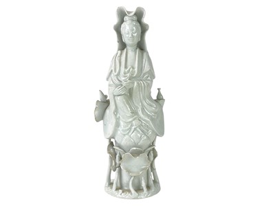 Lot 747 - A Chinese blanc de Chine figure of Guanyin.