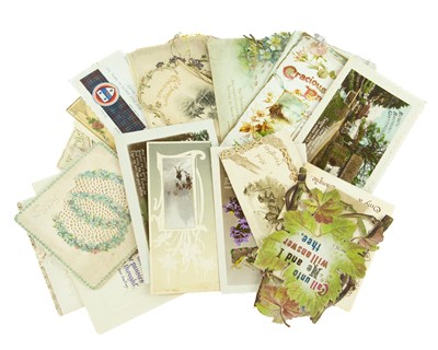Lot 42 - A collection of Victorian greetings and Christmas cards.