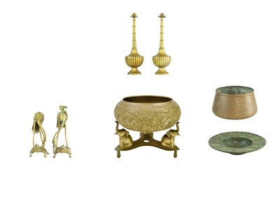 Lot 660 - An Indian brass bowl.