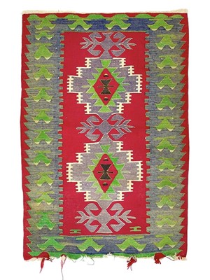 Lot 643 - A Kilim rug.